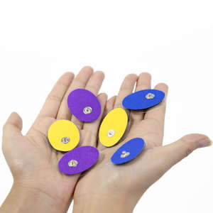 Bantalan elektroda oval Pin dapat dipakai ulang tombol tambalan pengganti kancing jepret elektroda Unit <span class=keywords><strong>Tens</strong></span> jepret ems silikon kustom - Product Image 1