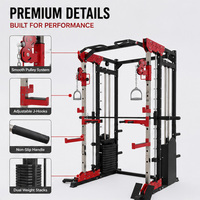 Máquina Smith Multifuncional Comercial de Venta Caliente: Entrenador de Crossover con Cables, Jaula de Sentadillas y Rack de Potencia para Gimnasio en Casa