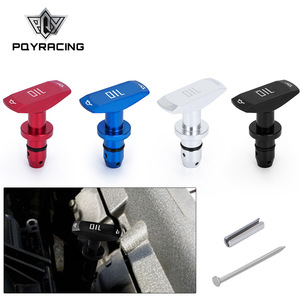 ด้ามจับดิปสติ๊กอลูมิเนียมอัลลอยด์ Poyracing สำหรับฟอร์ดมัสแตง 1999-2011 V8 GT GT500 เครื่องยนต์สีดำสีฟ้าสีแดงสีเงิน - Product Image 1