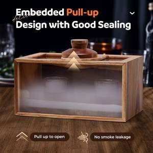 Kit de Ahumador de Bourbon Moderno y Ecológico de Acero Inoxidable y Melamina para Regalo de Hombre, Pistola para Ahumar Whisky, Bandeja para Alimentos, Virutas de Madera, Bar - Product Image 2