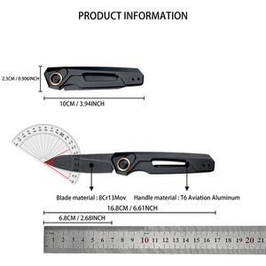 Couteau de poche EDC LAUNCH-11 7550, outils de chasse, de camping et de survie en plein air, usage industriel, lame en CPM154, manche en alliage d'aluminium, OEM - Product Image 6