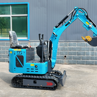 Envío Gratis, Mini Excavadora de 1.2 Toneladas con Motor Kubota Certificado por la EPA, Multifuncional, con Barrena y Martillo Hidráulicos