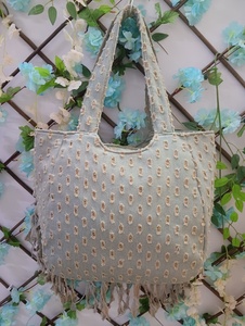 Sac fourre-tout en cuir véritable brodé fait main pour femme, style bohème, avec fermeture éclair et franges, sac à bandoulière décontracté KAMARVY - Product Image 6