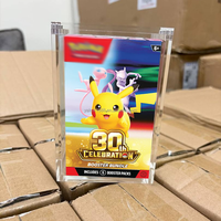 Étui de présentation en acrylique personnalisé pour TCG 30th Celebration Booster Bundle, 6 boosters avec couvercles magnétiques, étui de protection