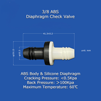 Valve anti-retour manuelle à diaphragme en micro-plastique ABS avec joint en caoutchouc pour machine de distribution d'huile, d'eau, de gaz/colle liquide et de parfum