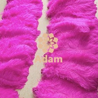 Plumes d'autruche naturelles roses vif, moelleuses, de qualité sélectionnée, 60-65 cm, pour centres de table de mariage, événements, décorations de carnaval, vente en gros