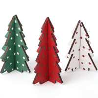 Décorations de table en bois en forme de sapin de Noël, écologiques et recyclables, lot de 3, prix de gros usine pour la maison - Vente chaude