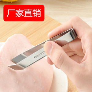 Pinces à plumes en acier inoxydable épaissies et larges pour la volaille, couleur argent - Product Image 3