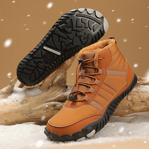 Bottes de neige imperméables 2026 pour hommes et femmes, chaussures en coton anti-froid pour couples, chaussures de sport d'extérieur montantes en velours - Product Image 2
