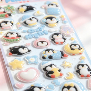 Autocollants gonflés imperméables en PVC, ensemble d'autocollants en relief pour carnet de notes, décorations pour scrapbook, autocollants pour coque de téléphone, autocollants pour tasses, autocollants cadeaux - Product Image 6