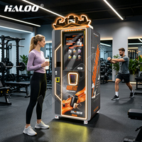 Fabricant de distributeurs automatiques Haloo, distributeur automatique de boissons protéinées à écran tactile OEM, distributeur automatique de boissons protéinées pour salle de sport