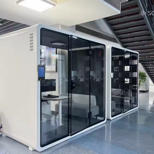 Ponsel Privasi dapat digerakkan, Stan akustik kedap suara kabin hening Office Pods untuk rapat Hotel vokal Booth rekaman Living Pod - Product Image 3