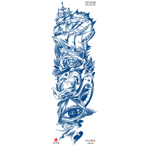 Personalized Full Arm Face Temporary <b>Tattoo</b> Sticker Water Transfer Herbal Body Art Lasting 15 Days - Product Image 5