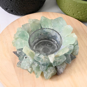 Natürlicher Achat Kristalls tein Kerzenhalter Rosenquarz Amethyst Hochzeit Home Decor Heil kristall Kerzen glas für Home Crystal - Product Image 4