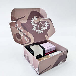 Meilleures ventes, boîtes postales en carton ondulé personnalisées gaufrage en feuille d'or brun pour vernis à ongles, huile, crème pour le visage, emballage de cosmétiques personnalisé - Product Image 1
