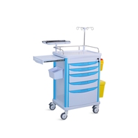SKR-ET625 SAIKANG – chariot médical d'urgence pour médicaments ABS, chariot de Service d'hôpital économique