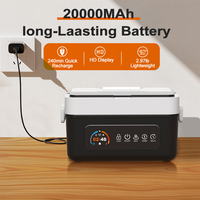 Lonchera Eléctrica Portátil OEM de 1.5L, Calentador de Alimentos de Acero Inoxidable 304, Lonchera Recargable para Auto con Temporizador para Mantener el Calor