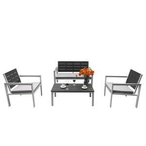 Vente chaude 2021 Ensemble <span class=keywords><strong>de</strong></span> <span class=keywords><strong>salon</strong></span> <span class=keywords><strong>de</strong></span> <span class=keywords><strong>jardin</strong></span> moderne 4 en 1 en bois avec assemblage facile - Product Image 2