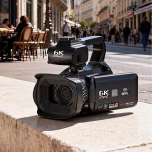 Caméra numérique portable Full HD 6K équipée d'un écran tactile de 4 pouces, mise au point automatique, enregistrement vidéo en log - Product Image 6