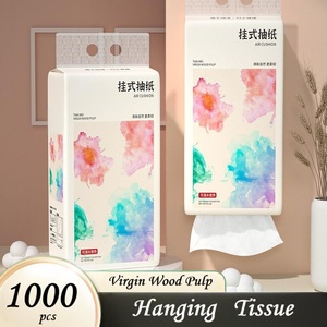 Toptan lüks 4-Ply hava yastığı kabartma sihirli doku doğal odun hamuru asılı doku - Product Image 5