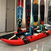 Kayak de pêche gonflable portable personnalisé avec design sit-in, capacité 2 personnes, garantie 1 an, matériau PVC+aluminium
