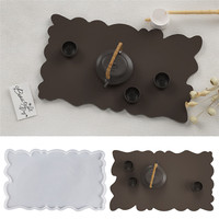 B038 DIY Résine Époxy Rectangulaire Plateau Moule Irrégulier Assiette De Fruits Plateau Silicone Moule