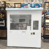 Machine à café distributrice entièrement automatique de comptoir en métal avec écran tactile, paiement par carte de crédit/codes QR et monnayeur, capacité 150-200 pièces