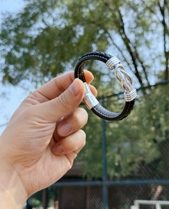 Joyería de Alta Calidad Estilo Nórdico <span class=keywords><strong>para</strong></span> Hombre, Pulseras Trenzadas de Cuero Vintage, Pulsera de Acero Inoxidable con Cuentas Celtas - Product Image 2