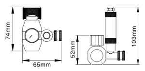 OEM ODM Mini <span class=keywords><strong>CO2</strong></span> Contador de burbujas de calibre único Acuario de aluminio Regulador de gas especial Buen precio Regulador de presión - Product Image 6