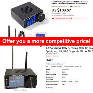 Récepteur <span class=keywords><strong>radio</strong></span> pleine bande ATS 25 ATS25 Max Decoder II avec prise en charge du Wi-Fi, FM, LW, AM, SSB, DIGI, CW, RDS, DSP, LNA, HI-Z, <span class=keywords><strong>radio</strong></span> amateur ondes courtes - Product Image 2