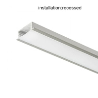 Profil de bande LED 17x7mm, canal linéaire en aluminium encastré, éclairage de plafond, armoire de cuisine, placard, éclairage intérieur, maison, bureau