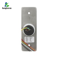 Keysecurity SNT840 12V/24V Serrure Intelligente Sans Contact à Détection Infrarouge par Geste, Bouton de Sortie Métallique pour Porte, Interrupteur NO