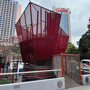 Rete di corda rossa <span class=keywords><strong>nave</strong></span> avventura per bambini su misura arrampicata e equilibrio struttura di gioco per parchi giochi all'aperto e parchi a tema - Product Image 5