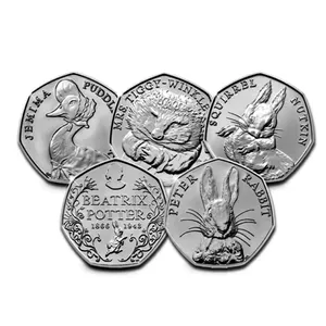 WD профессиональное производство, британская коллекция монет, Набор монет, Беатрикс Поттер, памятные монеты 50p