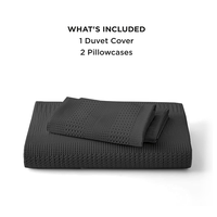 Ensemble de literie 3 pièces en gaze de polyester gaufré très grand ensemble de housse de couette en fausse mousseline d'hiver