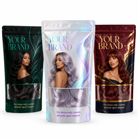 Sacs antistatiques pour extensions de cheveux et perruques, avec fenêtre transparente, fermeture éclair, pochettes verticales, personnalisables avec votre logo de marque