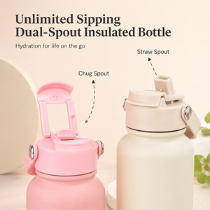 Custom Modern Abstract Line Art & Lettering Stainless Steel Camping Water Bottle Flip Lock <b>Lid</b> Leakproof <b>Reusable</b> Vacuum Flask - Product Image 6