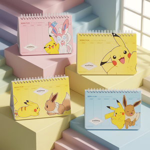 For Scheduler Planner 4 PCS Korean Kids Stationery Cute Character Pikaed Diary Note Anime Bulk Gift - Product Image 3