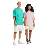 T-shirt à col rond et manches courtes, 220 grammes, frais et à séchage rapide, respirant, couleur unie, coupe ample et oversize, avec logo personnalisé