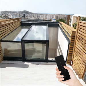 Diseño moderno, tragaluz deslizante eléctrico automático, Escotilla de acceso al techo, caja de vidrio impermeable, aleación de aluminio, <span class=keywords><strong>Skybox</strong></span> de tres paredes - Product Image 1