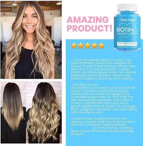 Gomitas de Biotina con Vitaminas y Colágeno Vegano 100% Natural y Orgánico para Cabello, Piel y Uñas, MOQ Bajo de 10000 Mcg - Product Image 6
