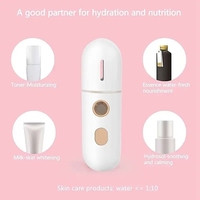Mini Vaporizador Facial Eléctrico Portátil Inalámbrico de Viaje con Vapor Frío y Purificación de Aire para Hidratación en el Dormitorio