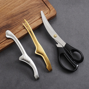 <b>Bbq</b> Tongs 304 Stainless Steel Gold Extended Cooking Tongs For Outdoor Grilling - Product Image 1