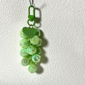 Mới Đến Sáng Tạo <span class=keywords><strong>3D</strong></span> Trái Cây Pha Lê Nho Quyến Rũ Keychain Ngọt Ngào Mô Phỏng Trái Cây Keyring Mặt Dây Chuyền Túi Quyến Rũ - Product Image 3