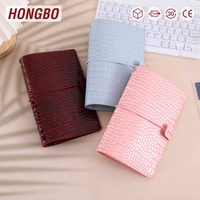 Hongbo meilleure vente 8 couleurs or-anneau A6 Crocodile cuir Budget liant planificateur avec enveloppes en espèces et calendriers mensuels