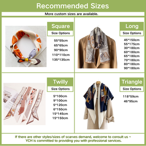 Écharpes personnalisées <span class=keywords><strong>pour</strong></span> <span class=keywords><strong>cheveux</strong></span> ou sacs à main, 100% soie de mûrier, foulards de créateur, écharpes longues en twill <span class=keywords><strong>pour</strong></span> femme - Product Image 2