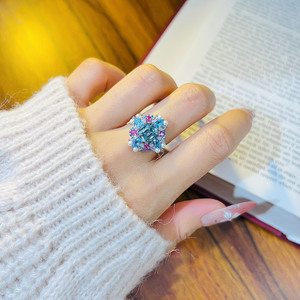 Anillo <span class=keywords><strong>de</strong></span> Plata S925 con Turmalina Verde, Diseño <span class=keywords><strong>de</strong></span> Jardín Secreto, Estilo Élfico, Versátil, Casual, para Mujer, Joyería <span class=keywords><strong>de</strong></span> Boda - Product Image 3