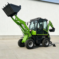Pengiriman Gratis Euro 5 EPA Mini Backhoe Loader Traktor Pertanian Backhoe Excavator Backhoe Loader Mesin Pemindah Tanah Mini Traktor
