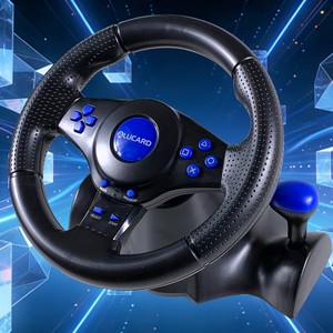 Volante de Carreras Ergonómico con Cable C-Star NS-9824 con Pedales 180° para <span class=keywords><strong>PC</strong></span>, One y Android - Product Image 1