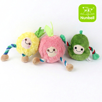 Nouvelle sortie Nunbellpets : Jouets interactifs pour chiens en peluche rembourrée de haute qualité avec logo personnalisé en polyester, cordes à mâcher, accessoires